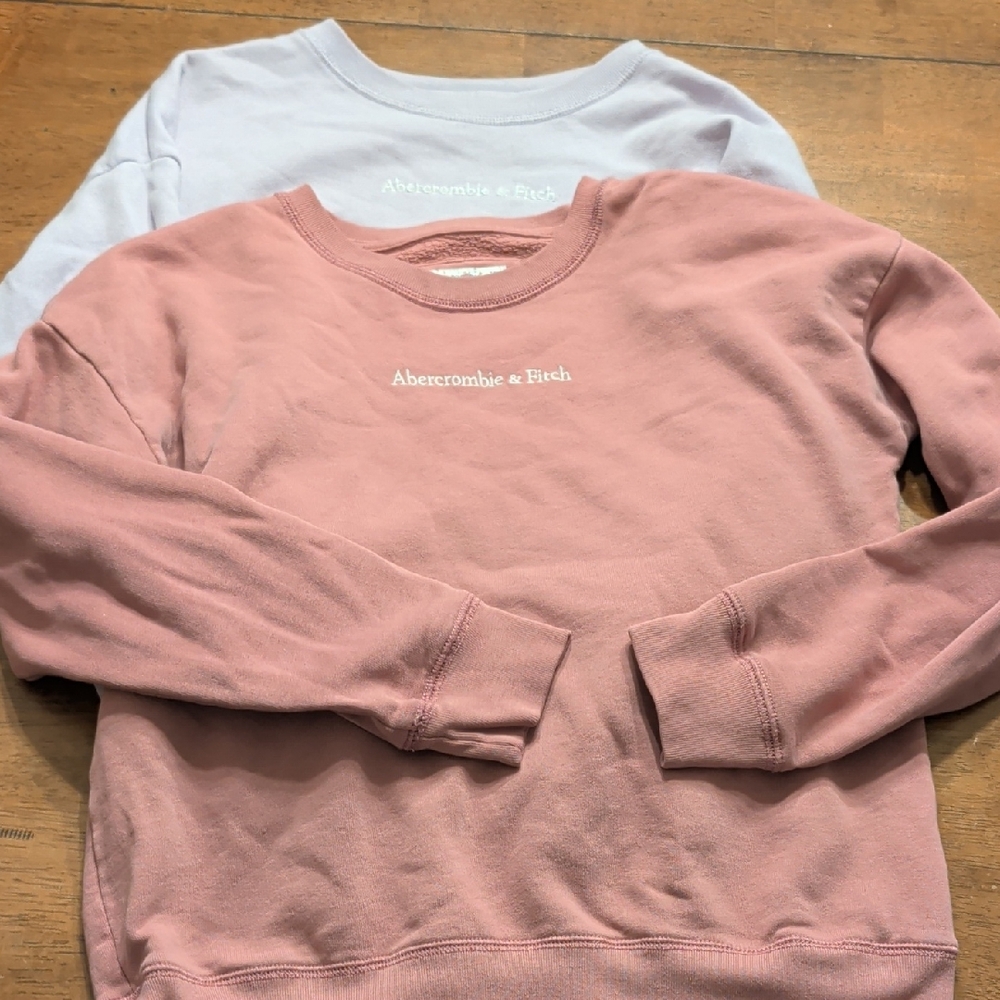 Abercrombie & Fitch Dusty Rose and Light Purple Sweatshirts